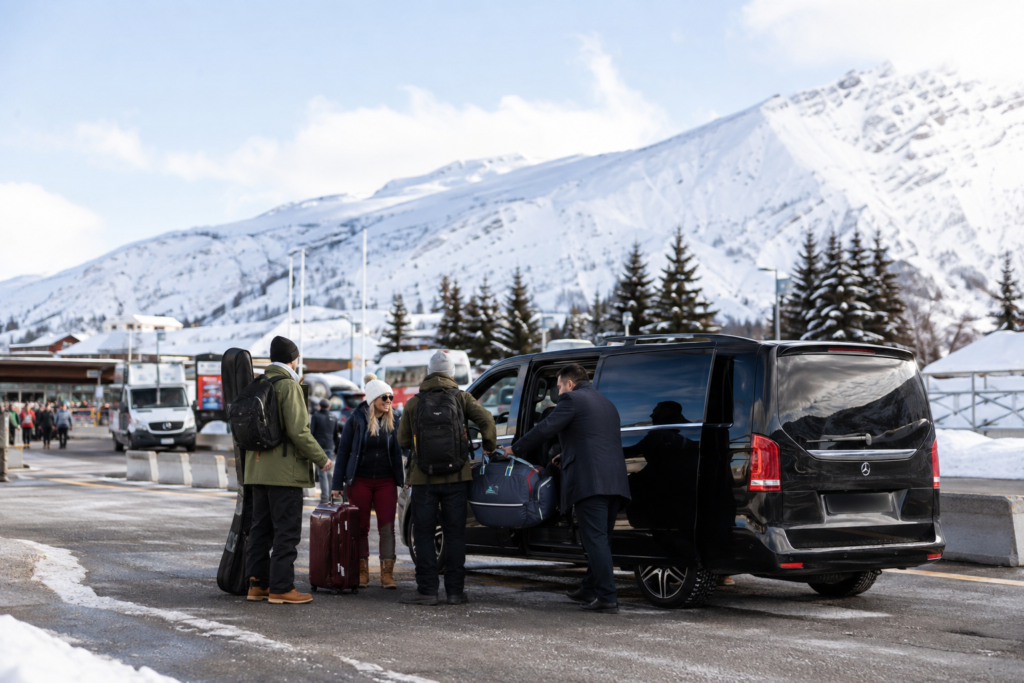 Car Rental French Alps – Car driving through a scenic French Alps mountain road