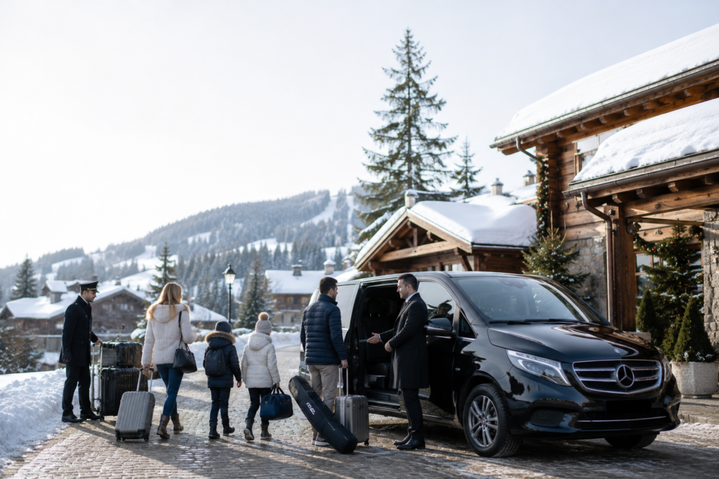 Car Rental French Alps – Car driving through a scenic French Alps mountain road