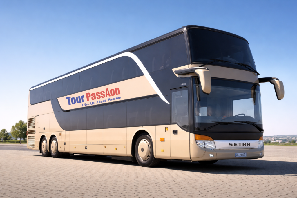 Bus Rental in Paris for group transportation with a modern coach in Paris, France